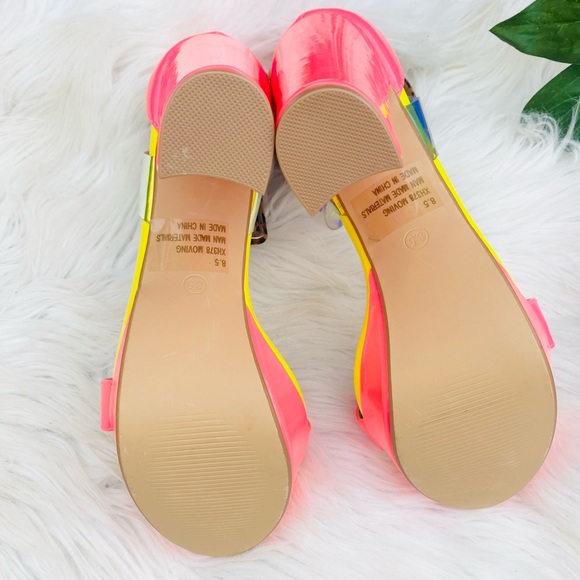NEW | Dolls Kill Lemonade Neon Block Heels - Picture 8 of 8